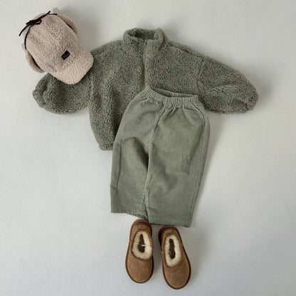 Toddler Land W25 Sherpa Mock Neck Zip - Up Jacket (1 - 6y) - 3 Colors kids outfit