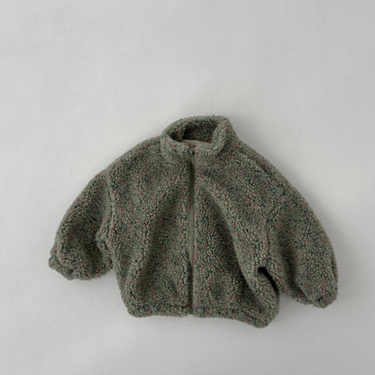 Toddler Land W25 Sherpa Mock Neck Zip - Up Jacket (1 - 6y) - 3 Colors kids outfit