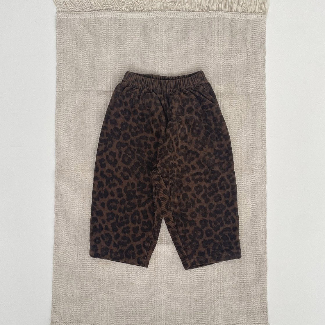 Toddler Leopard Corduroy Pull - on Pants (1 - 7y) - 2 Colors kids outfit