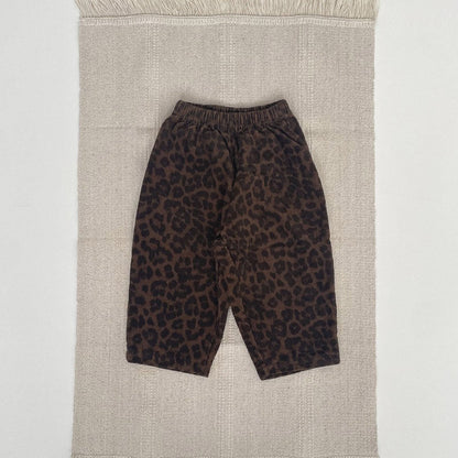 Toddler Leopard Corduroy Pull - on Pants (1 - 7y) - 2 Colors kids outfit