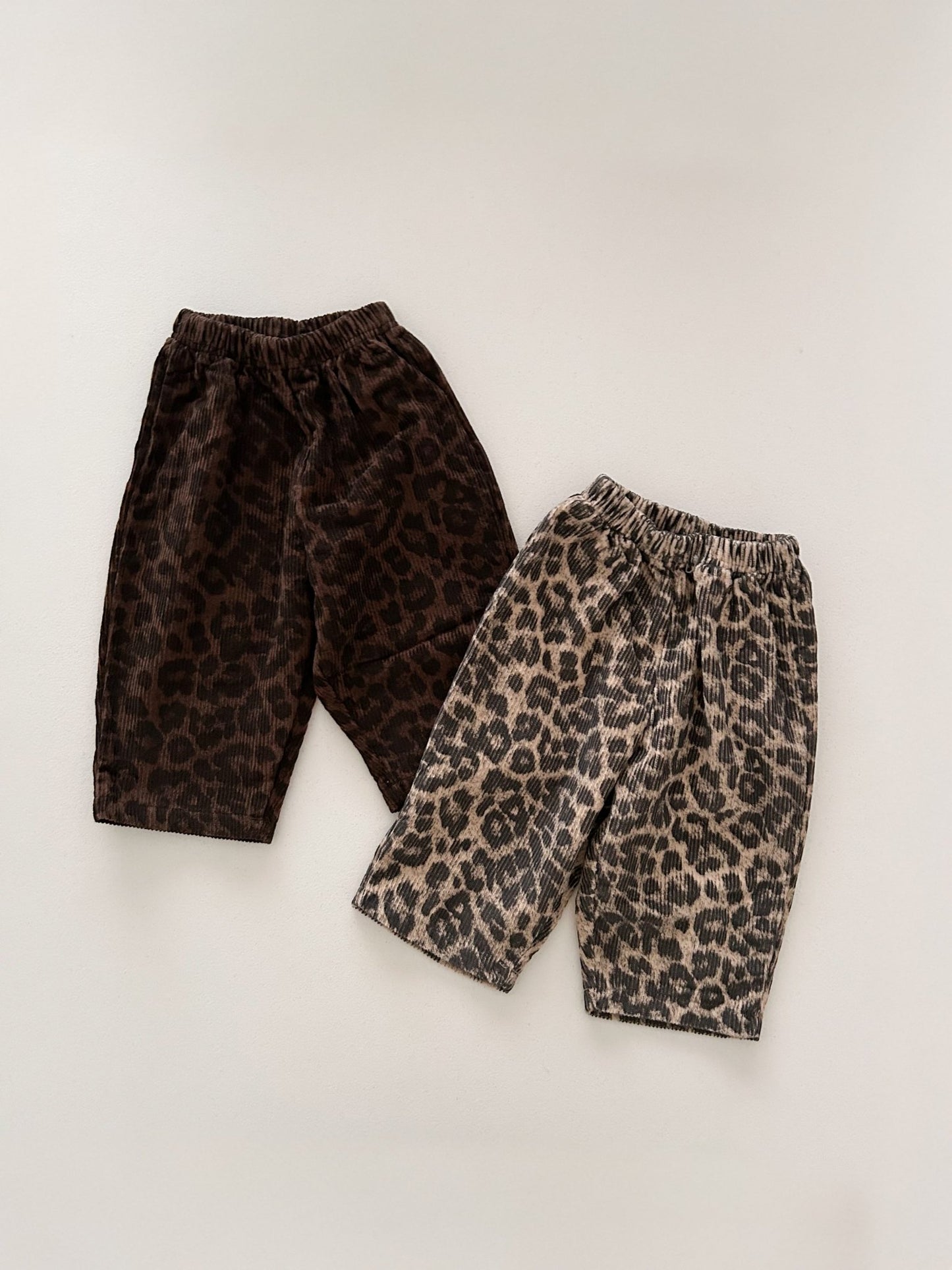 Toddler Leopard Corduroy Pull - on Pants (1 - 7y) - 2 Colors kids outfit