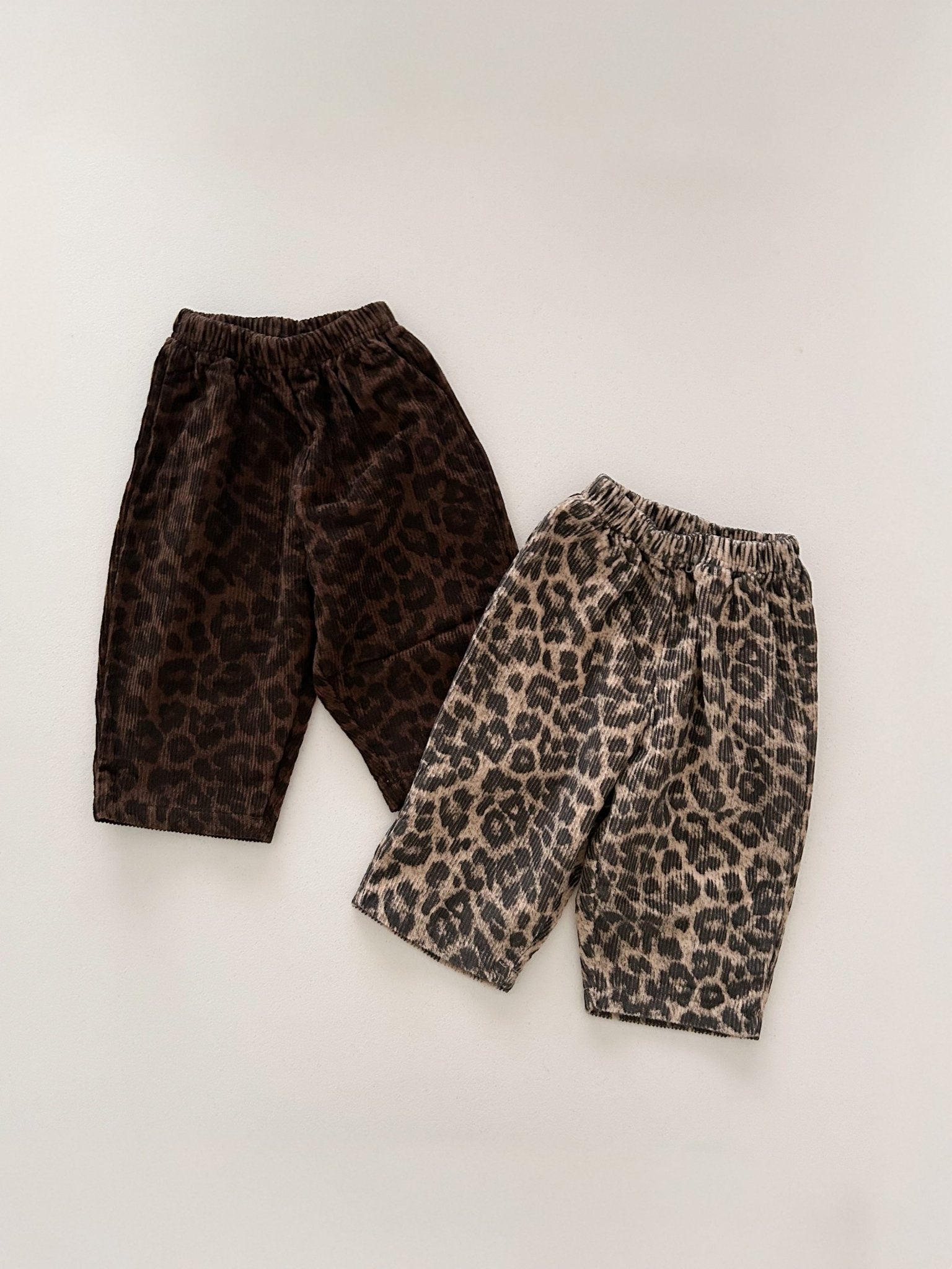 Toddler Leopard Corduroy Pull - on Pants (1 - 7y) - 2 Colors kids outfit