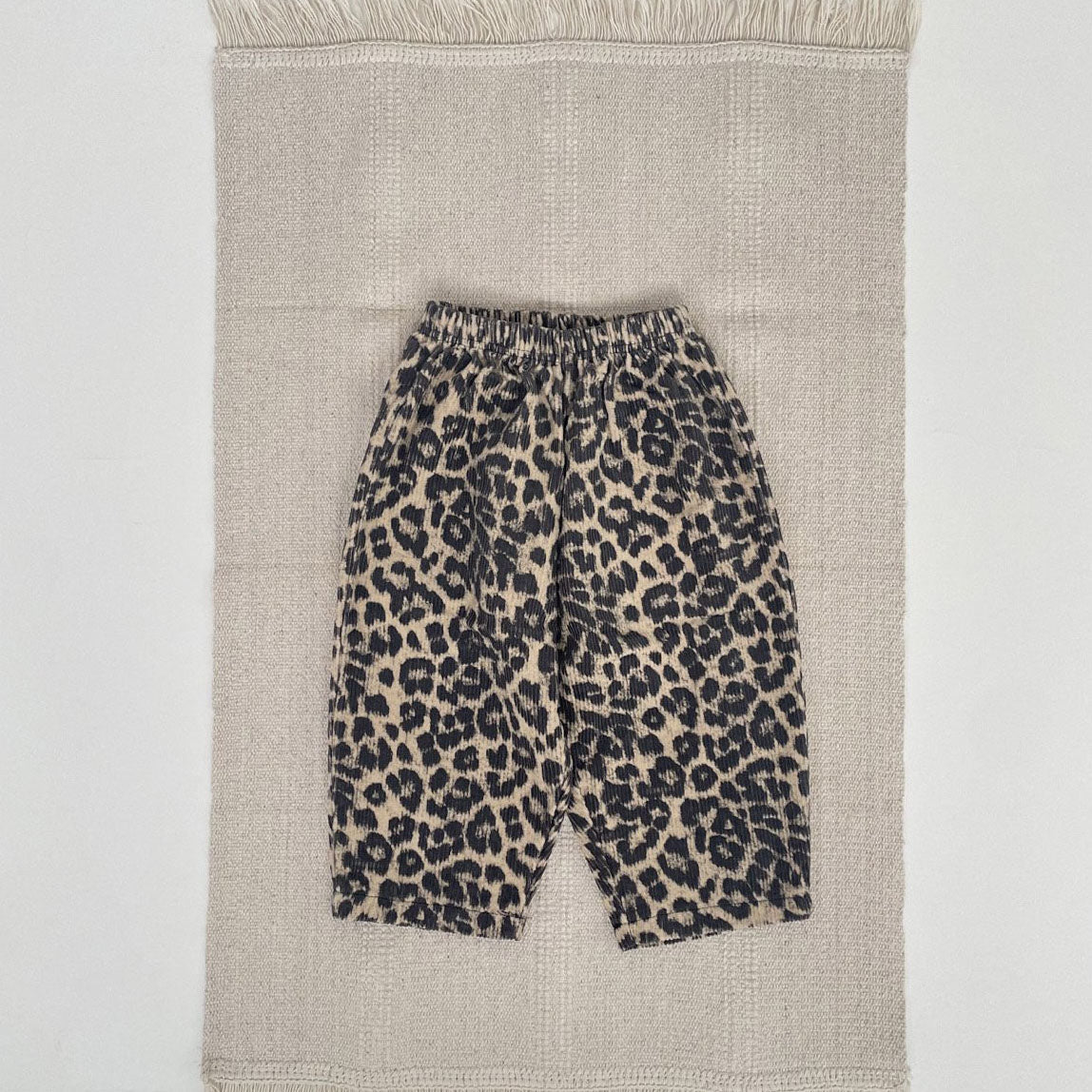 Toddler Leopard Corduroy Pull - on Pants (1 - 7y) - 2 Colors kids outfit