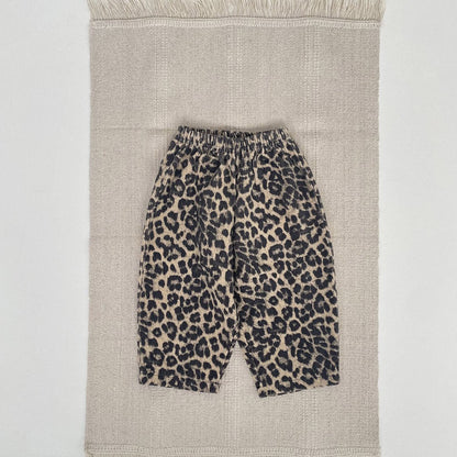 Toddler Leopard Corduroy Pull - on Pants (1 - 7y) - 2 Colors kids outfit