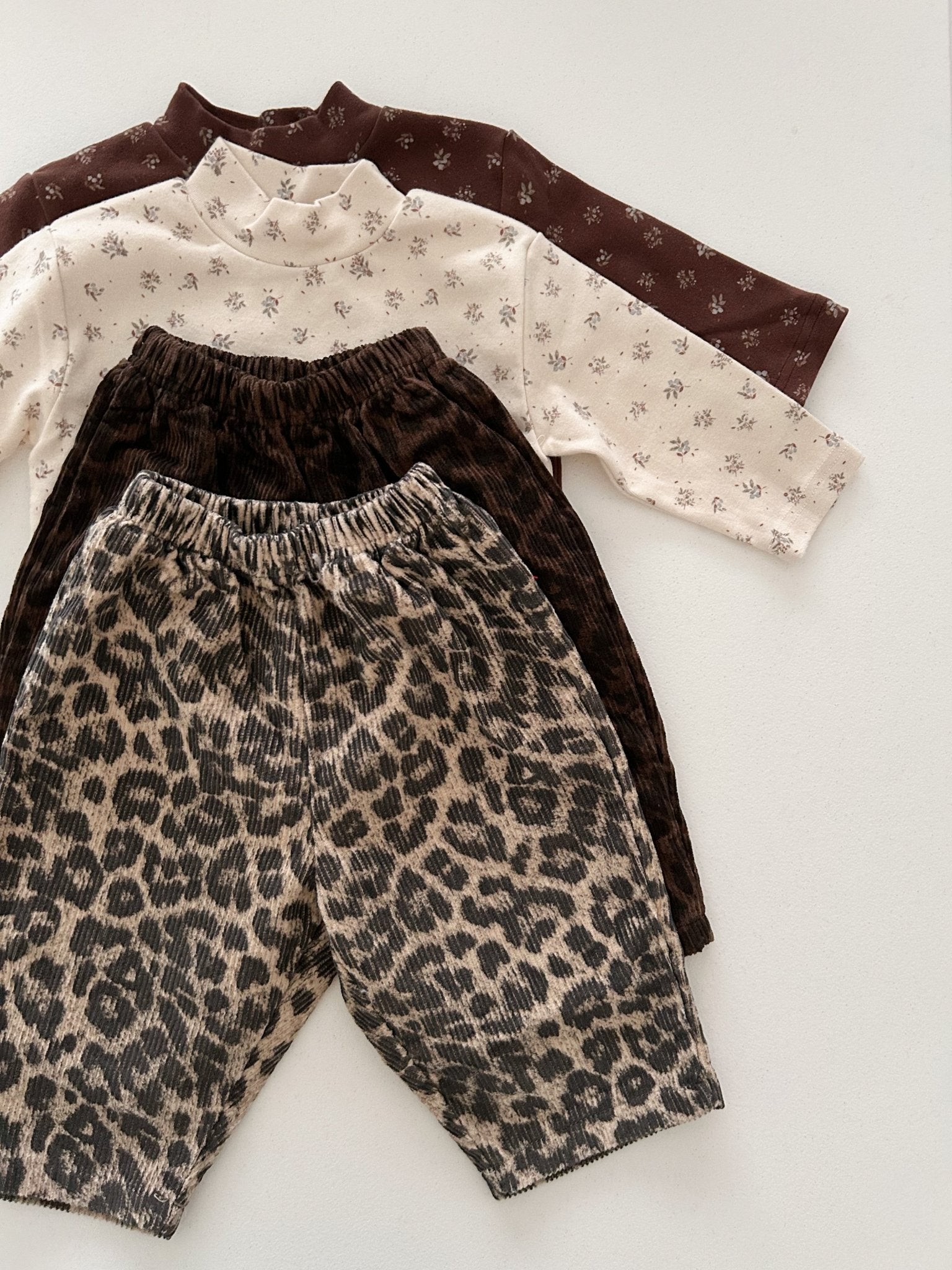 Toddler Leopard Corduroy Pull - on Pants (1 - 7y) - 2 Colors kids outfit