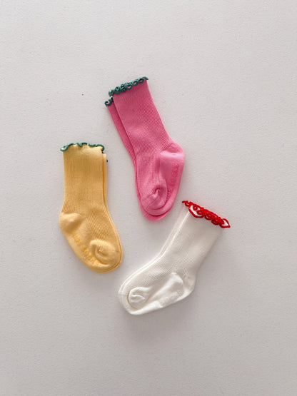 Toddler Lettuce - Edge 3PK Socks Set (6m - 5y) kids outfit