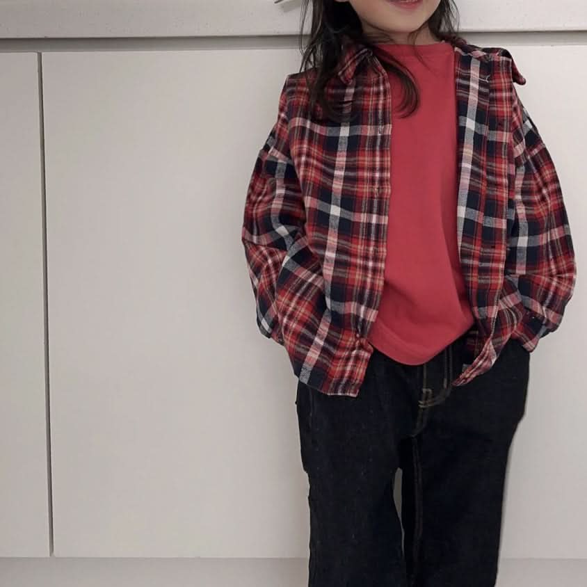 Toddler Long Sleeve Flannel Shirt (1 - 6y) - 2Colors kids outfit