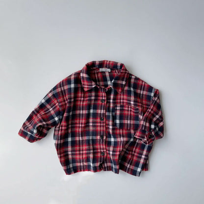 Toddler Long Sleeve Flannel Shirt (1 - 6y) - 2Colors kids outfit