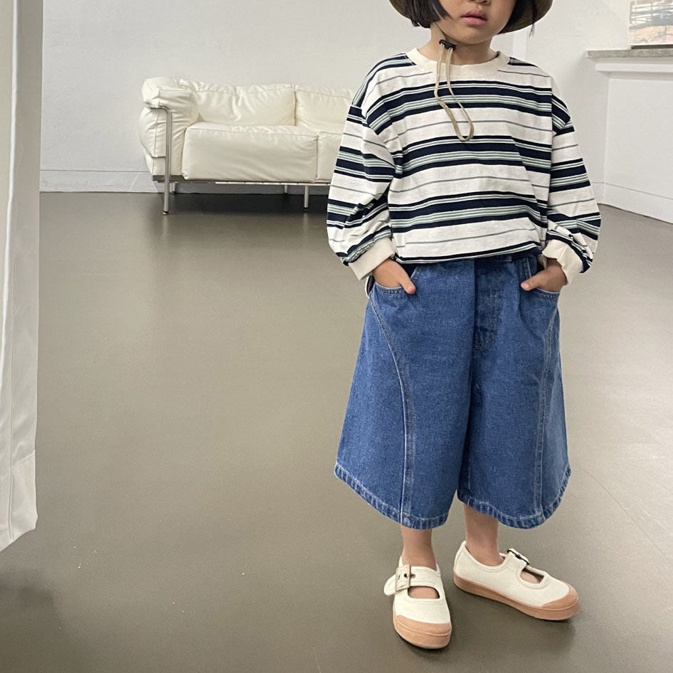 Toddler Lovin Multicolor Stripe Long Sleeve Top (1 - 7y) - 2 Colors kids outfit