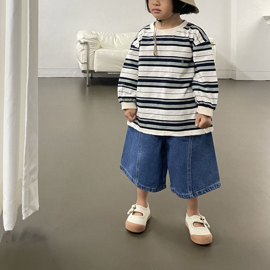 Toddler Lovin Multicolor Stripe Long Sleeve Top (1 - 7y) - 2 Colors kids outfit