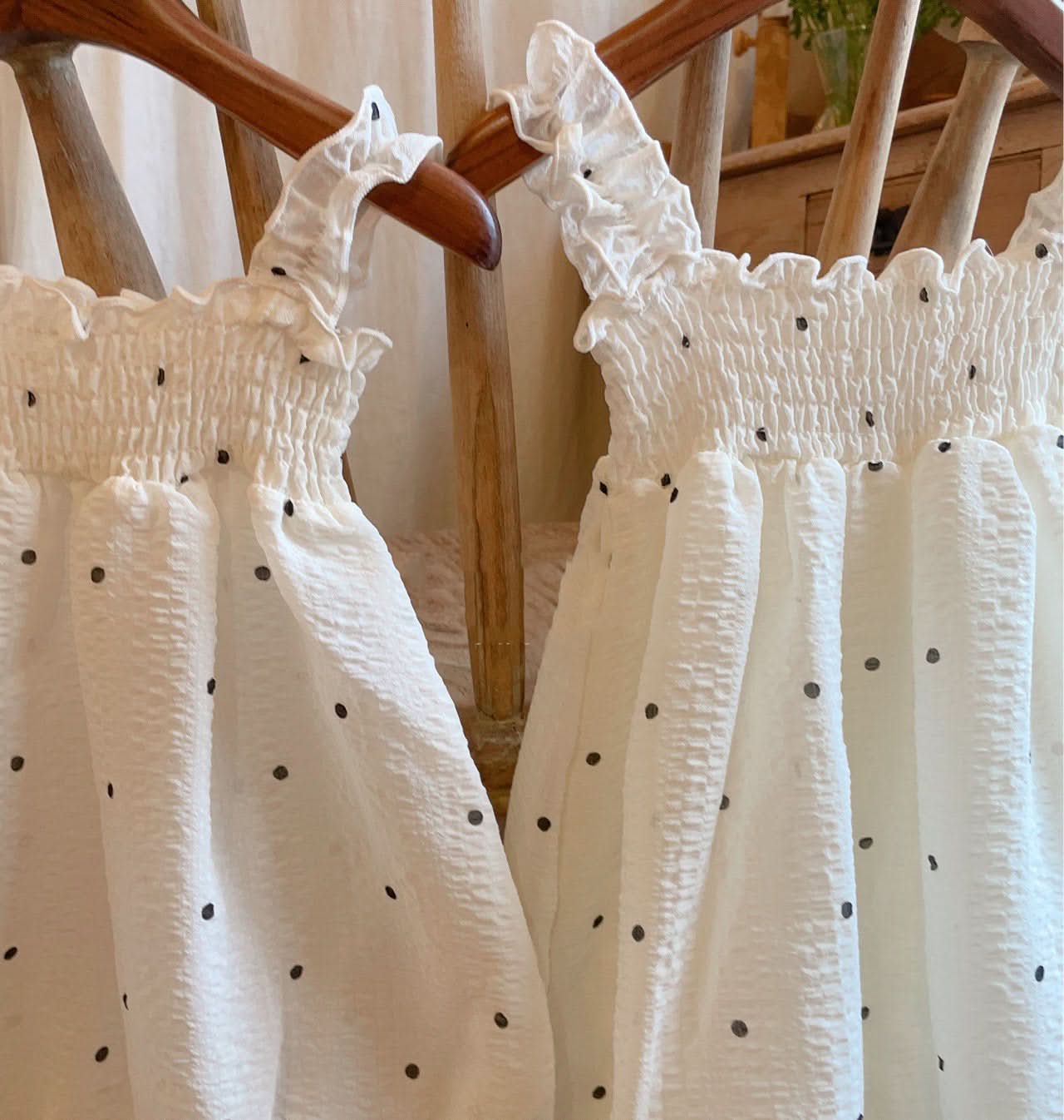 Toddler Marron Smocked Sleeveless Dress (3m - 5y) - Polka Dot kids outfit