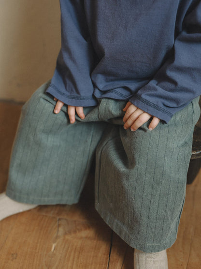 Toddler Mel F26 Stripe Pigment Dyed Wide Leg Pants (1-8y) - 2 Colors kids outfit