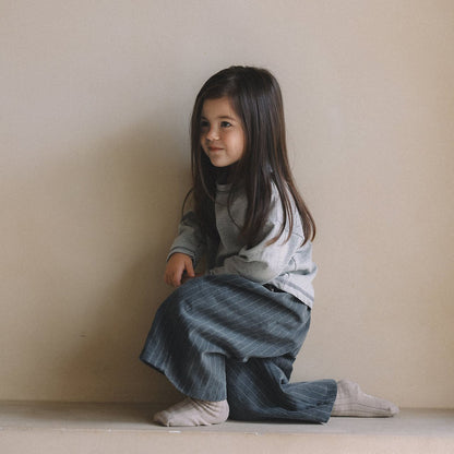 Toddler Mel F26 Stripe Pigment Dyed Wide Leg Pants (1-8y) - 2 Colors kids outfit