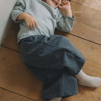 Toddler Mel F26 Stripe Pigment Dyed Wide Leg Pants (1-8y) - 2 Colors kids outfit