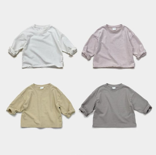 Toddler Mel S25 Long Sleeve Basic Tee (1 - 9y) - 4 Colors kids outfit