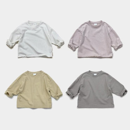 Toddler Mel S25 Long Sleeve Basic Tee (1 - 9y) - 4 Colors kids outfit