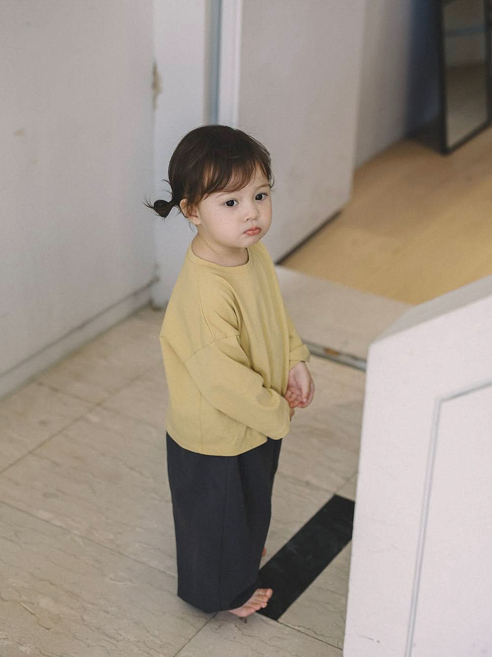 Toddler Mel S25 Long Sleeve Basic Tee (1 - 9y) - 4 Colors kids outfit