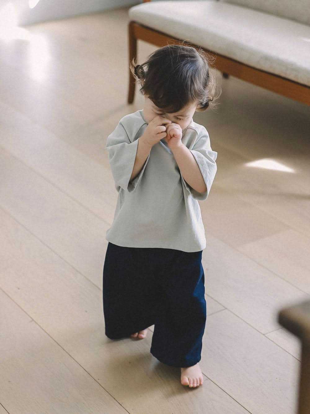 Toddler Mel S25 Relaxed Fit Elbow - Sleeve Raglan Tee (7 - 9y) - 4 Colors kids outfit