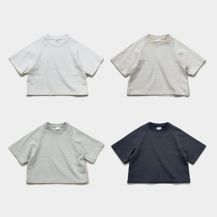 Toddler Mel S25 Relaxed Fit Elbow - Sleeve Raglan Tee (7 - 9y) - 4 Colors kids outfit