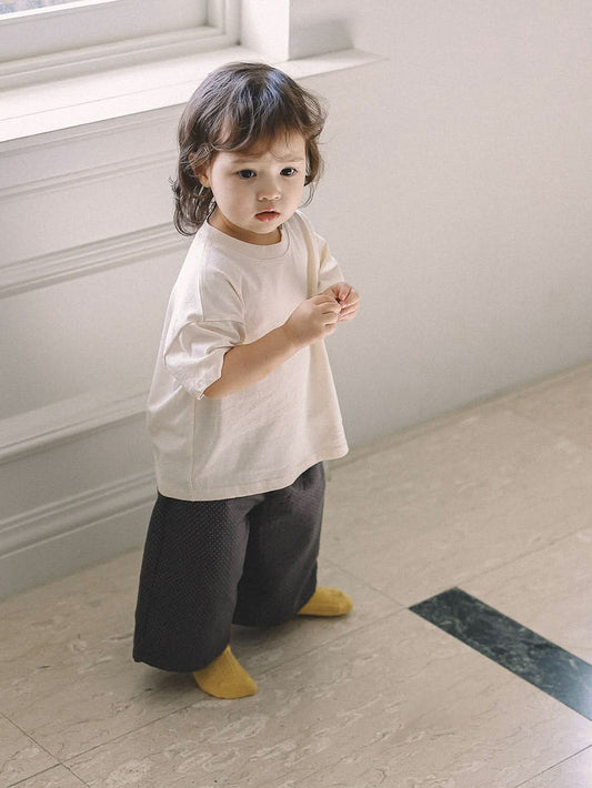 Toddler Mel S25 Short Sleeve Basic Tee (1 - 9y) - 3 Colors kids outfit