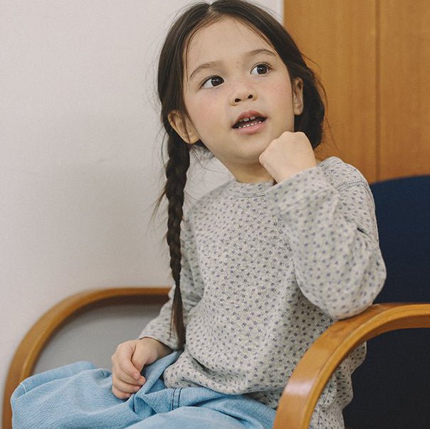 Toddler Mel SP26 Floral Pointelle Long Sleeve Tee (1 - 8y) - 3 Colors - AT NOON STORE