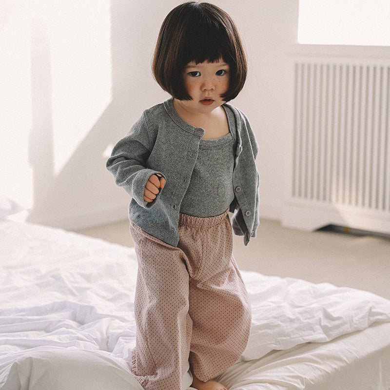 Toddler Mel SP26 Gauze Cotton Polka Dot Wide Pants (1 - 8y) - 3 Colors - AT NOON STORE