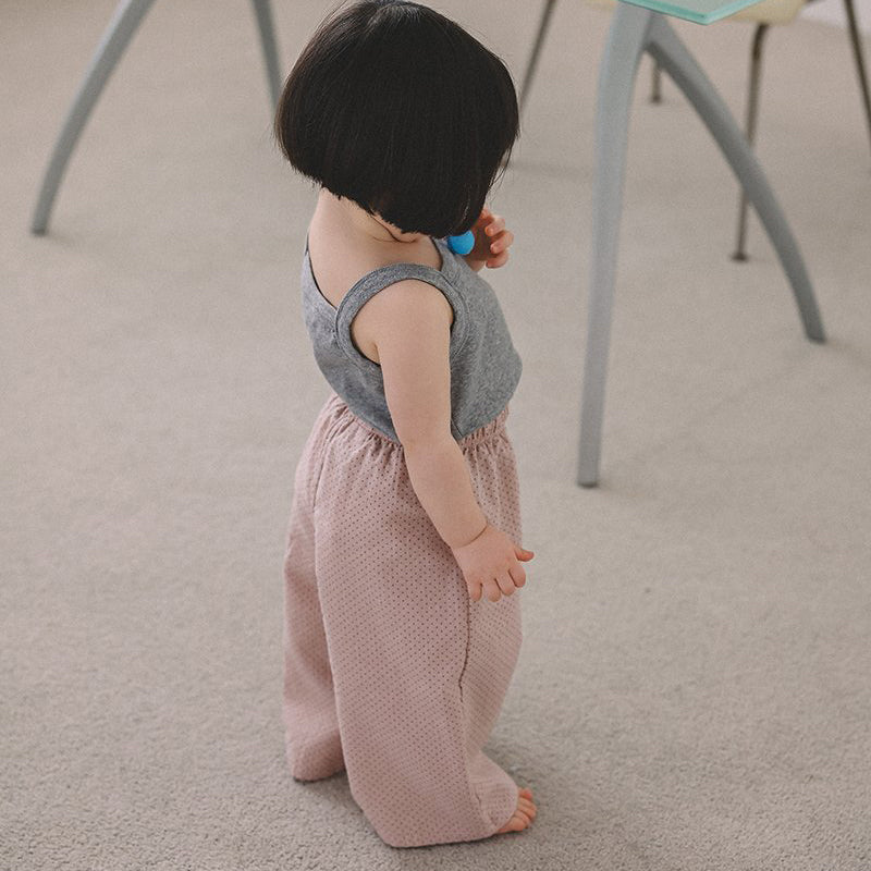 Toddler Mel SP26 Gauze Cotton Polka Dot Wide Pants (1 - 8y) - 3 Colors - AT NOON STORE