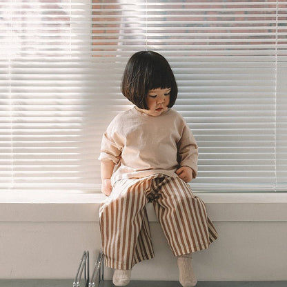 Toddler Mel SP26 Stripe Wide Pull - On Pants (1 - 8y) - 2 Colors - AT NOON STORE