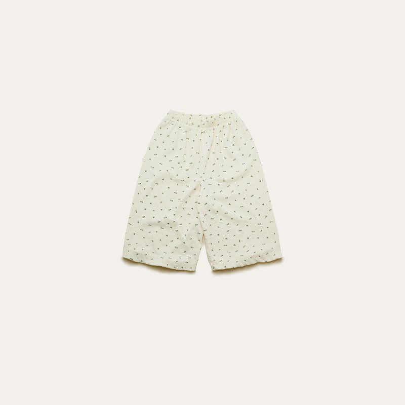 Toddler Mel SS26 Floral Pull - On Pants (1 - 8y) - Cream kids outfit