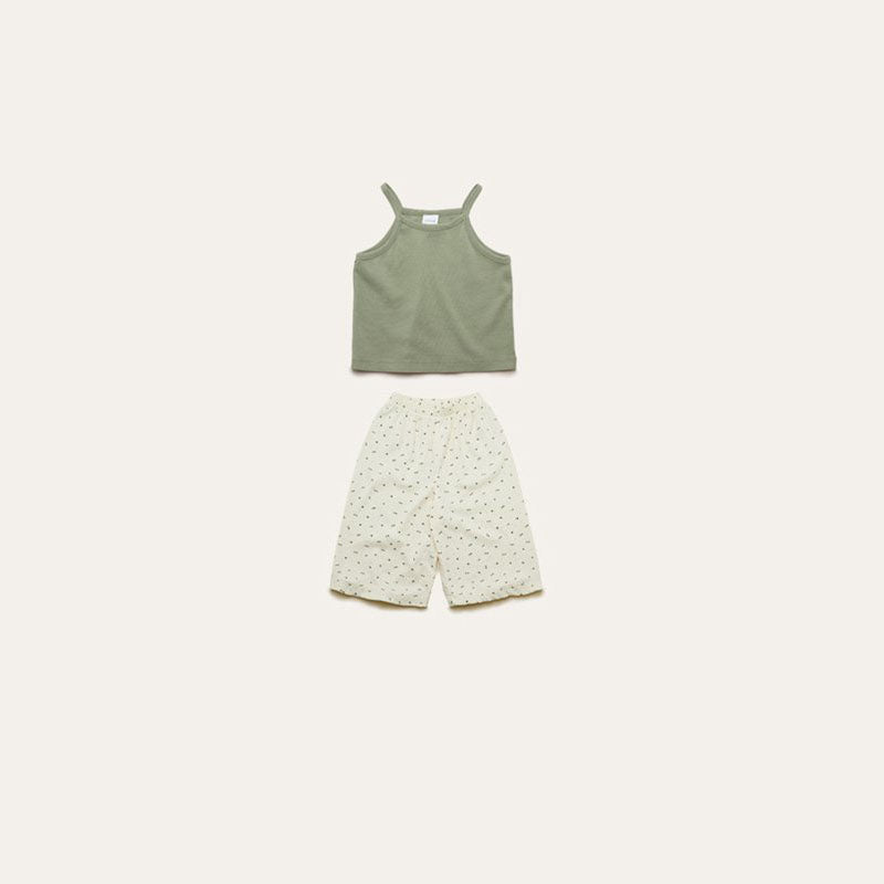 Toddler Mel SS26 Floral Pull - On Pants (1 - 8y) - Cream kids outfit