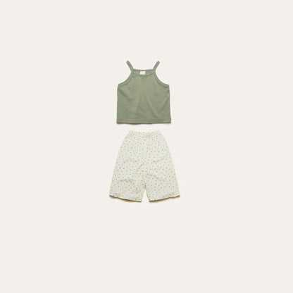 Toddler Mel SS26 Floral Pull - On Pants (1 - 8y) - Cream kids outfit