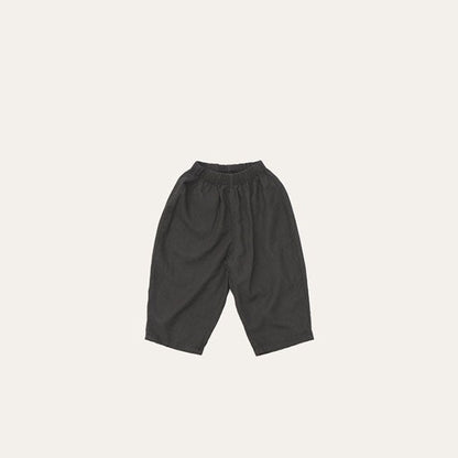 Toddler Mel SS26 Linen Blended Hip Pocket Pull - on Pants (1 - 8y) - Charcoal kids outfit