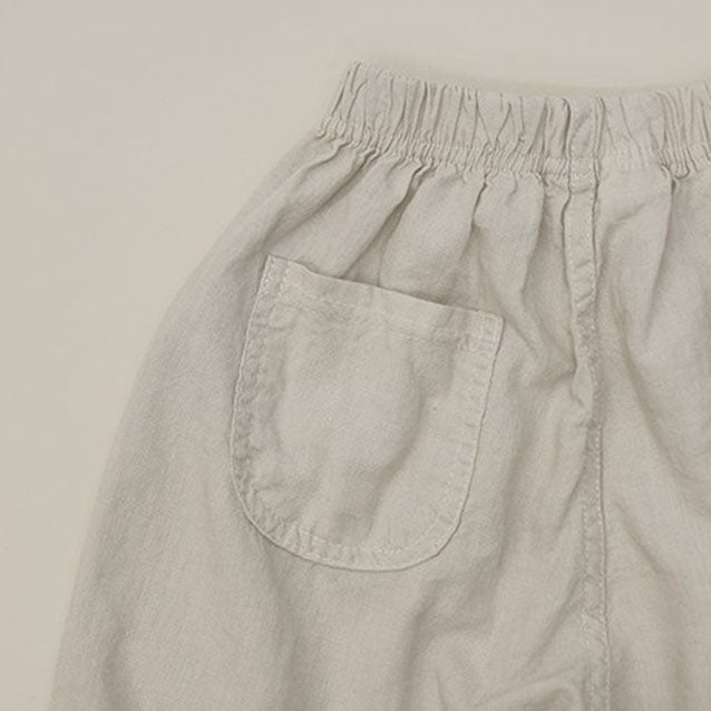 Toddler Mel SS26 Linen Blended Hip Pocket Pull - on Pants (1 - 8y) - Charcoal kids outfit