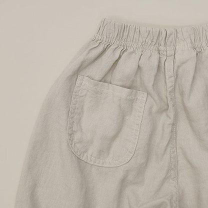 Toddler Mel SS26 Linen Blended Hip Pocket Pull - on Pants (1 - 8y) - Charcoal kids outfit
