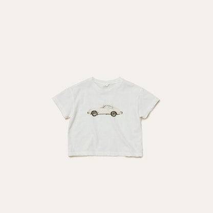 Toddler Mel SS26 Old Car Loose Fit Short Sleeve Top (1 - 8y) - 2 Colors kids outfit