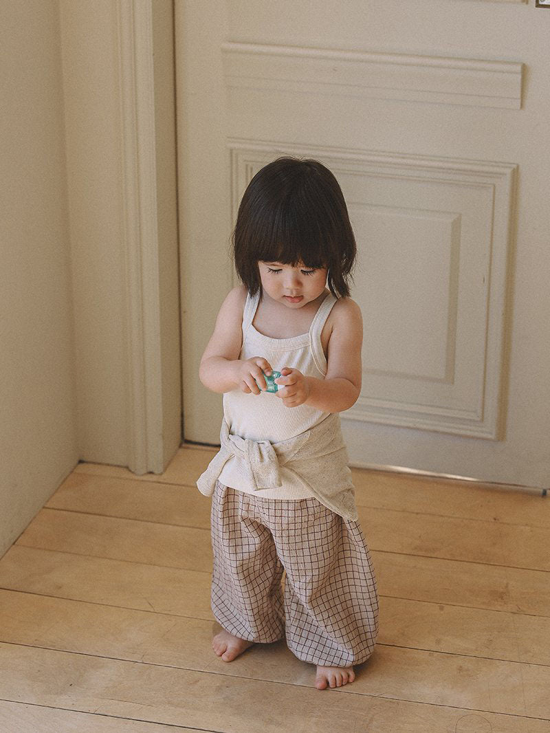 Toddler Mel SS26 Plaid Balloon Jogger Pants (1 - 8y) - 2 Colors kids outfit