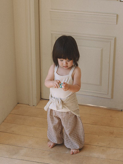Toddler Mel SS26 Plaid Balloon Jogger Pants (1 - 8y) - 2 Colors kids outfit