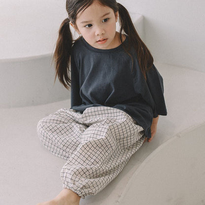 Toddler Mel SS26 Plaid Balloon Jogger Pants (1 - 8y) - 2 Colors kids outfit