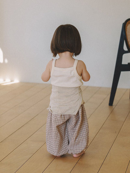 Toddler Mel SS26 Plaid Balloon Jogger Pants (1 - 8y) - 2 Colors kids outfit