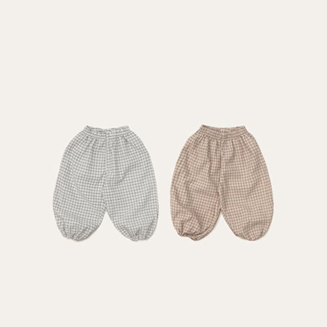 Toddler Mel SS26 Plaid Balloon Jogger Pants (1 - 8y) - 2 Colors kids outfit