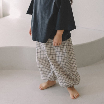 Toddler Mel SS26 Plaid Balloon Jogger Pants (1 - 8y) - 2 Colors kids outfit