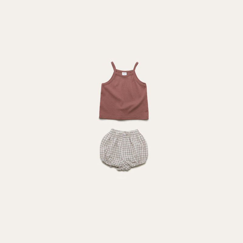 Toddler Mel SS26 Ribbed Noodle Strap Tank Top (1 - 8y) - 4 Colors kids outfit