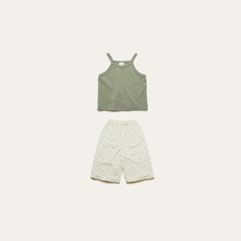 Toddler Mel SS26 Ribbed Noodle Strap Tank Top (1 - 8y) - 4 Colors kids outfit