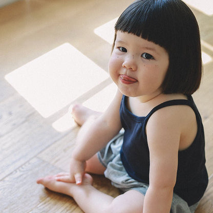Toddler Mel SS26 Ribbed Noodle Strap Tank Top (1 - 8y) - 4 Colors kids outfit