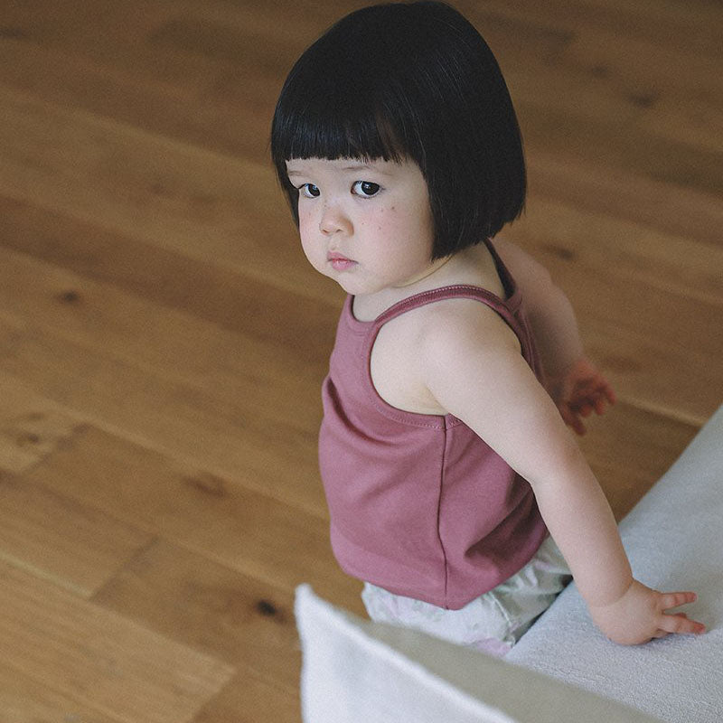 Toddler Mel SS26 Ribbed Noodle Strap Tank Top (1 - 8y) - 4 Colors kids outfit