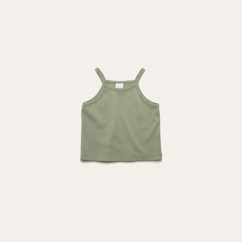 Toddler Mel SS26 Ribbed Noodle Strap Tank Top (1 - 8y) - 4 Colors kids outfit