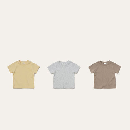 Toddler Mel SS26 Ribbed Short Sleeve Top (1 - 8y) - 3 Colors kids outfit