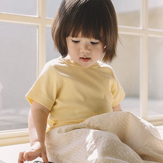 Toddler Mel SS26 Ribbed Short Sleeve Top (1 - 8y) - 3 Colors kids outfit