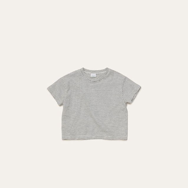 Toddler Mel SS26 Stripe Cotton Short Sleeve Top (1 - 8y) - 2 Colors kids outfit