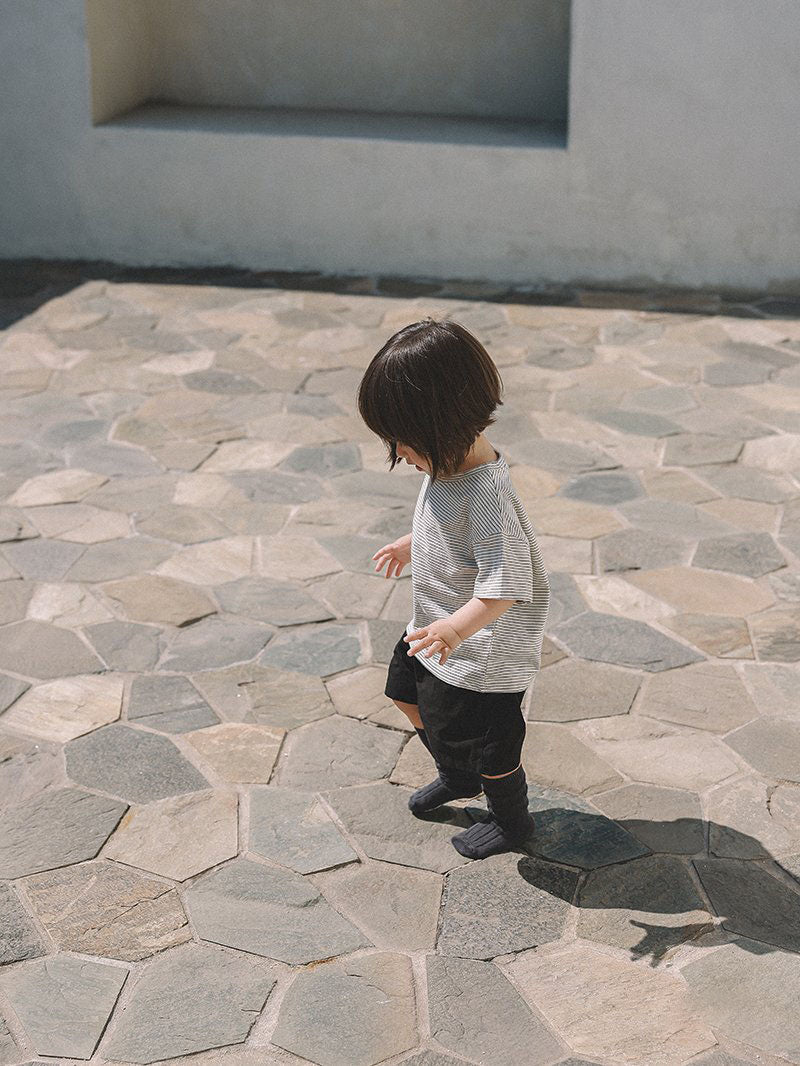 Toddler Mel SS26 Stripe Cotton Short Sleeve Top (1 - 8y) - 2 Colors kids outfit